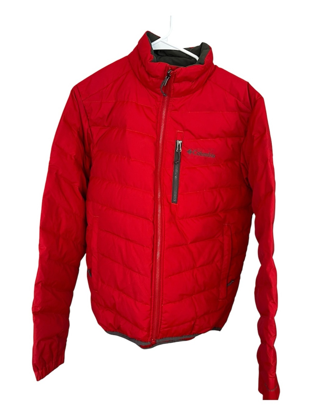 Columbia Men's Bright Red Quilted Puffer Jacket